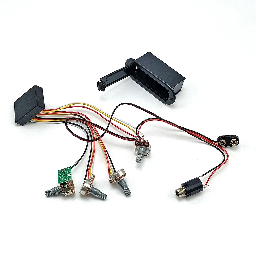 2 Band Active EQ Equalizers Electric Bass Preamp Circuit Pickup Replacement for Active Bass Pickup