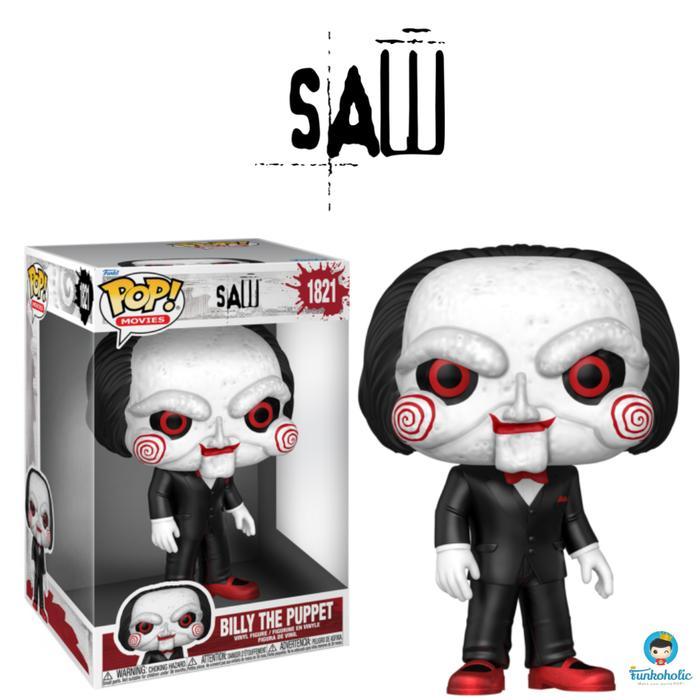 HOT SALE FUNKO POP MOVIES SAW - BILLY THE PUPPET 10TH ANNIVERSARY 10" JUMBO #1821 TERMURAH