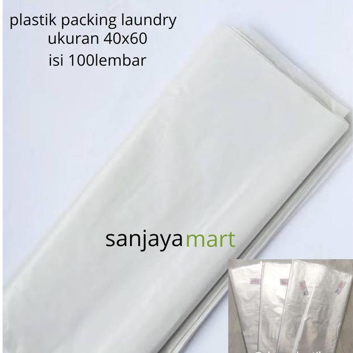 Kantong plastik laundry plastik laundry murah/plastik bening/laundry/isi 100lembar 40x60 plastik