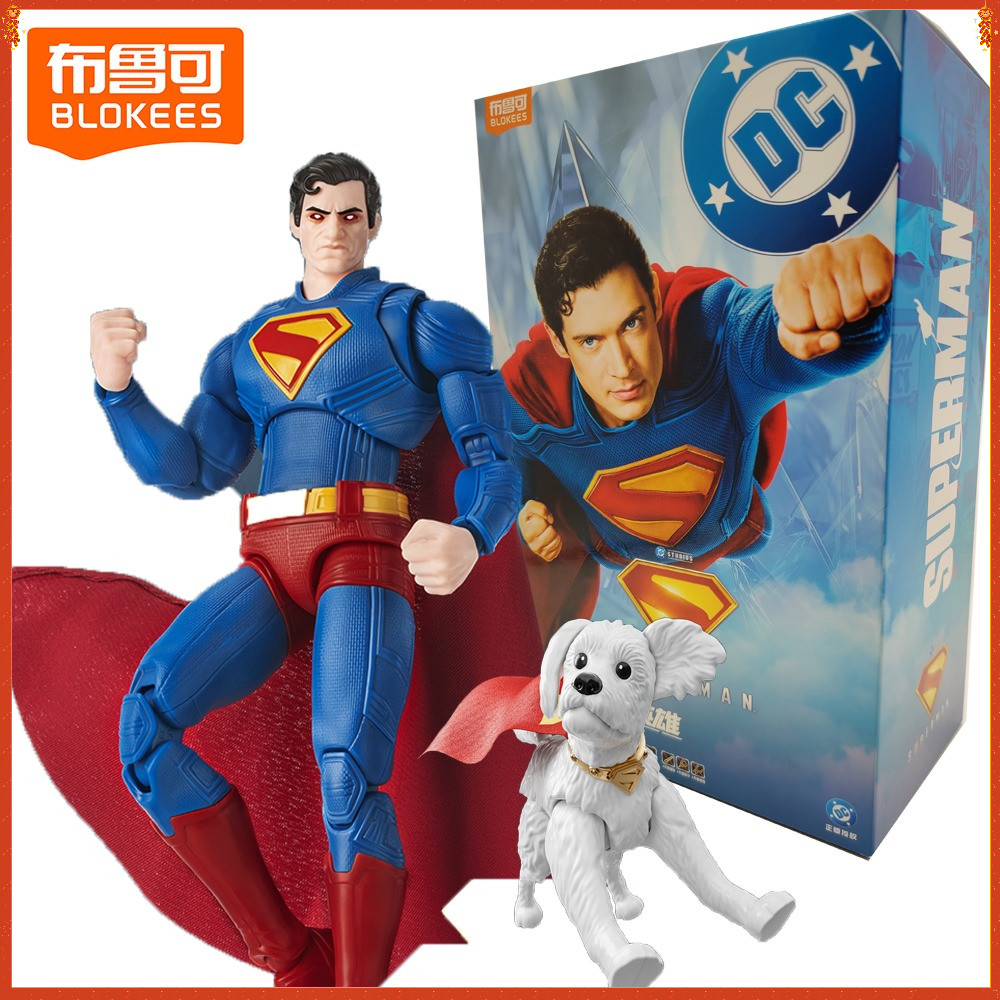 Blokees Genuine Superman 2025 Action Figures Cartoon Anime Figures Splicing Model Collectble Toys