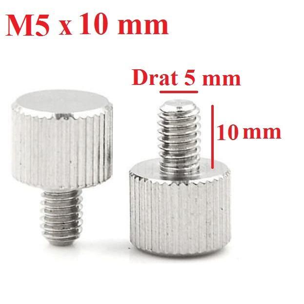M5 x 10mm Toolless Thumb Screw Stainless Steel