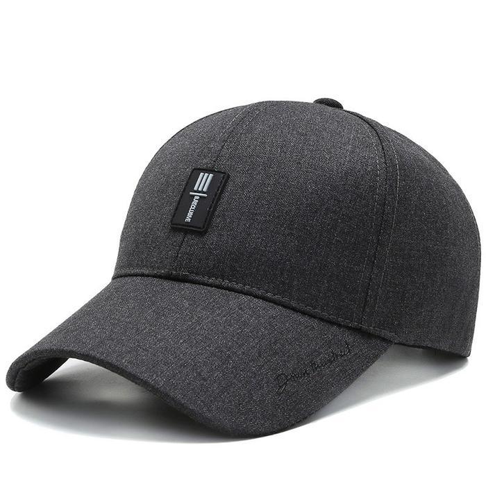 Baseball Cap Polos Topi baseball polos bahan katun lembut model adjustable warna abu gelap untuk pri