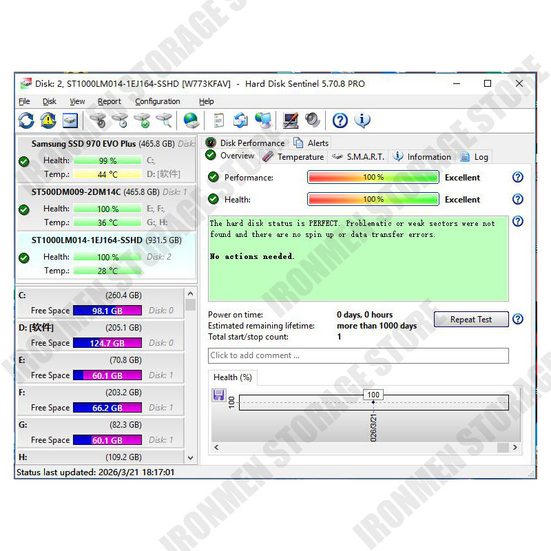Used 2.5" 500GB 1TB SSHD Internal Hard Disk Drive HDD HD SATA III ST1000LM014 ST500LM000 for Laptop