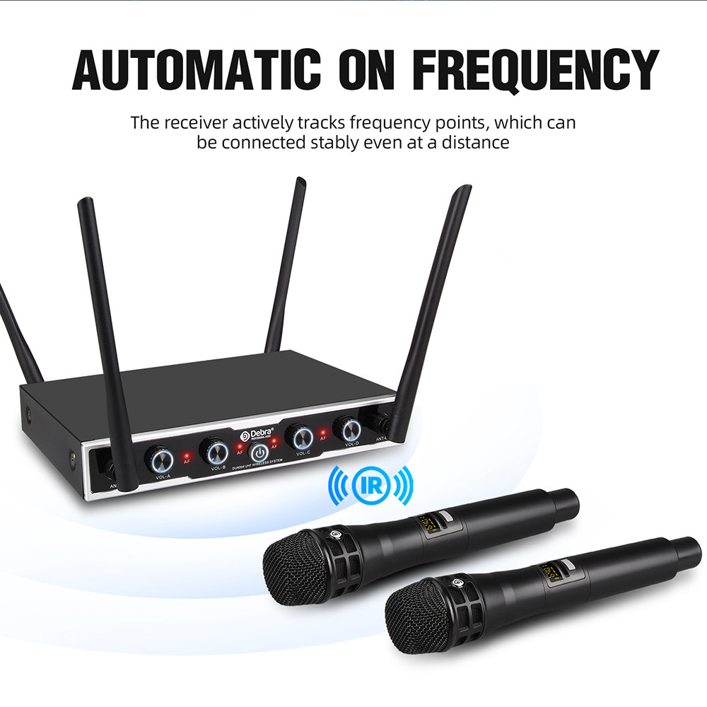 Wireless Conference Microphone System Debra Audio DU4004 UHF 4 Channel With