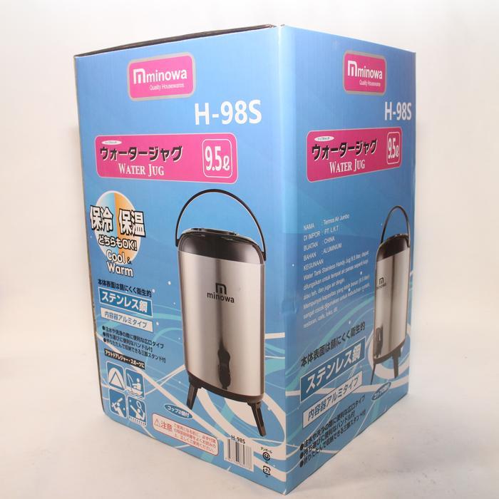 asastore221 Minowa Termos 10 liter dispenser air panas dingin stainless 9.5L