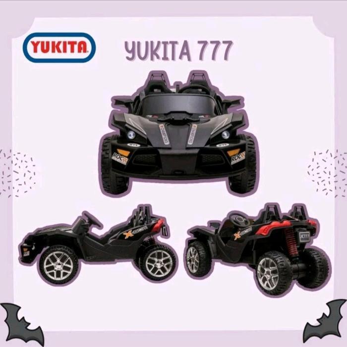 MOBIL AKI YUKITA777 12VOLT 10AH ~ MOBIL MAINAN ANAK - PUTIH