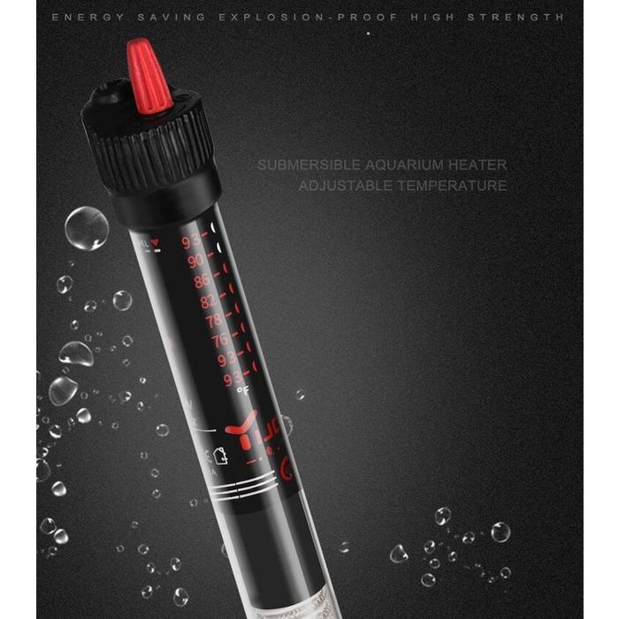 Khusus Grab Heater Pemanas Kaca Aquarium Kolam Ikan Louhan Arwana Koi Koki 25W 50W 75W 100W