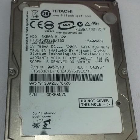 Hardisk Notebook/Laptop, Hitachi, 320 GB, SATA, 2,5"-sentinel 86%