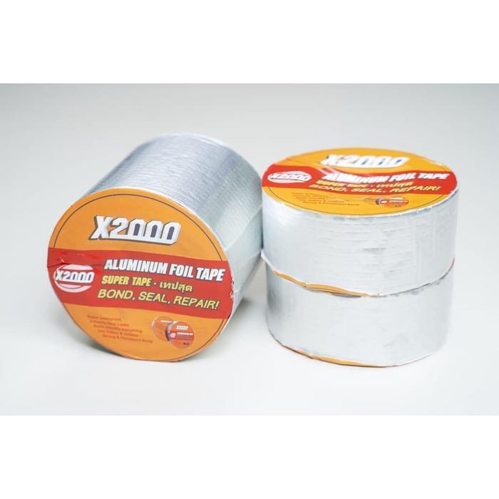 Cuci Gudang Super Tape X2000 5 M X 5 Cm Lakban Alumunium Foil Tape Super Lengket