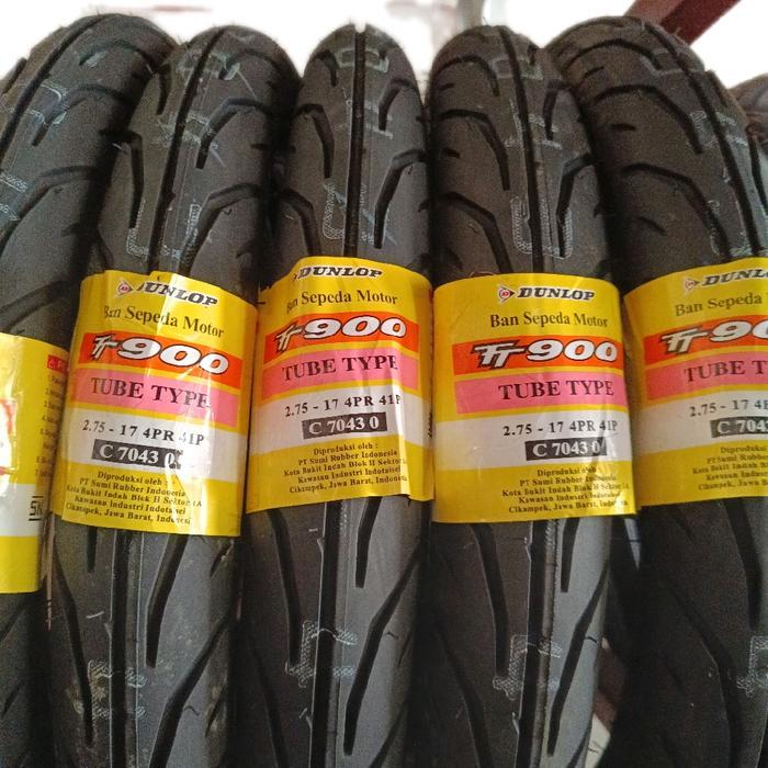 "New" Dunlop Ban Luar Motor TT-900 Ring 17 Tube Type Non Tubeless 225 250 275 - 17 Original Dunlop