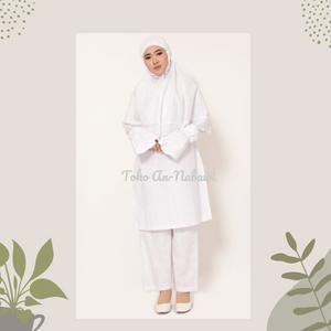 Setelan Baju Ihrom Wanita Lengkap - Baju Ihrom Jumbo Wanita - Perlengkapan Haji Dan Umroh Wanita