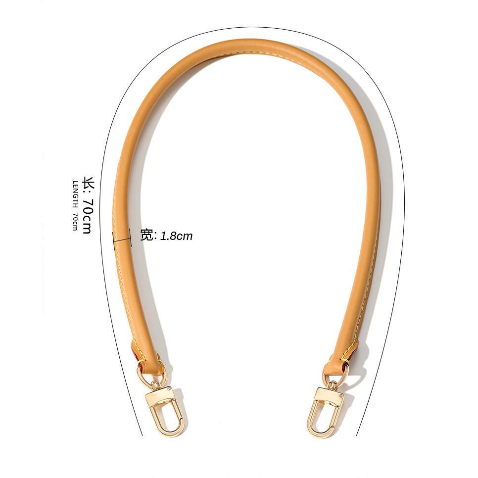 Genuine Vachetta Leather Bag Strap for LV Speedy 20 25 30 Shoulder Straps Long Bags Belts