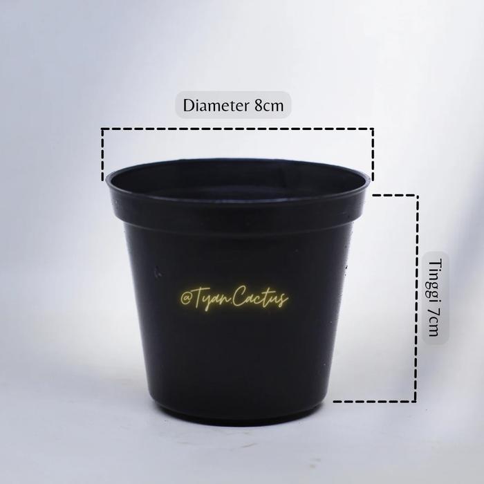 Pot Plastik / Pot Hidroponik 8Cm Hitam Pasti Promo