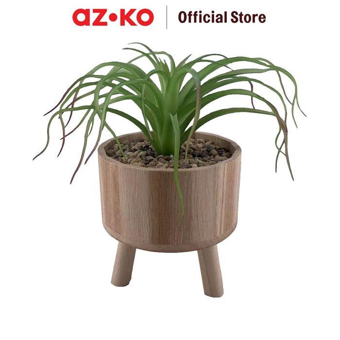Tanaman Hias Artifisial Big Airplant dalam Pot Tripot Dekorasi Ruangan