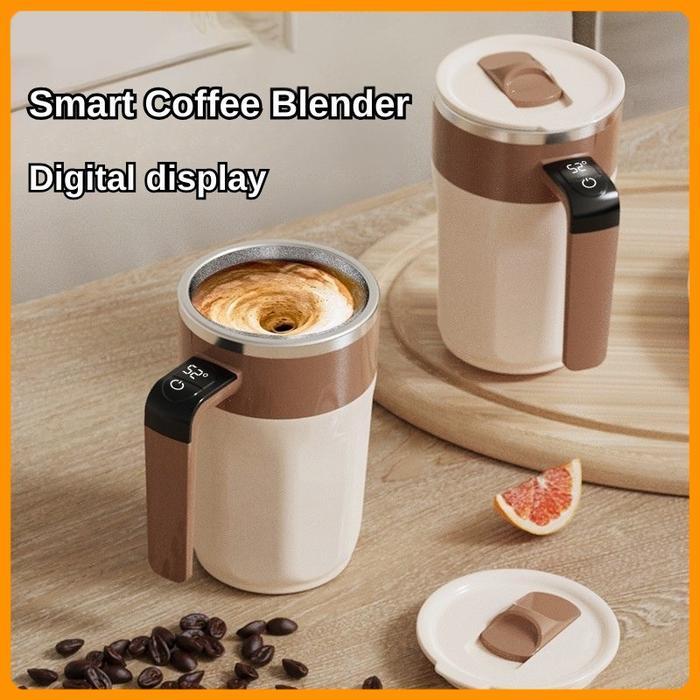 Magnetik Mug Aduk Otomatis Tahan Panas, Kopi Teraduk Rata, Stainless Steel, Mixer Pintar, Gelas