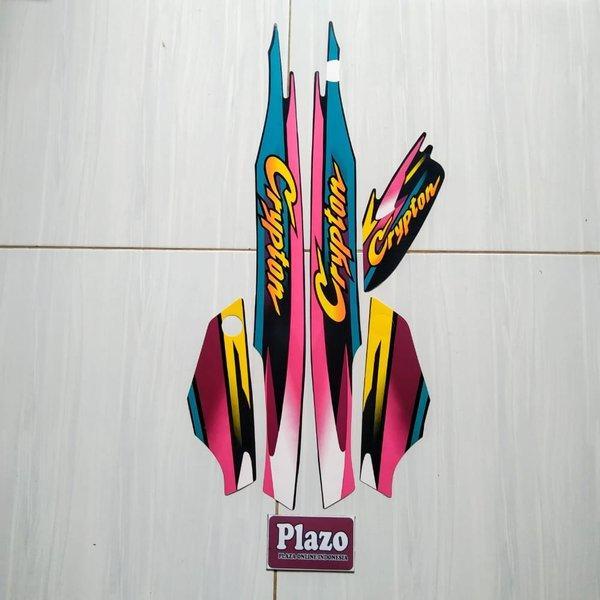 Striping stiker yamaha crypton 2000 hijau