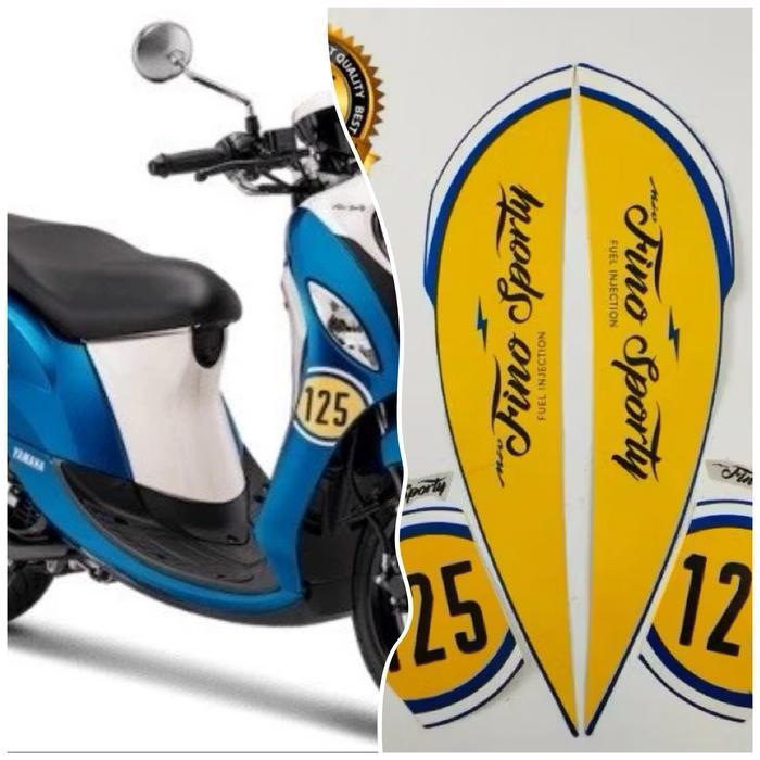 Stiker Striping List Body Motor Yamaha Fino Sporty 125 2018 Biru