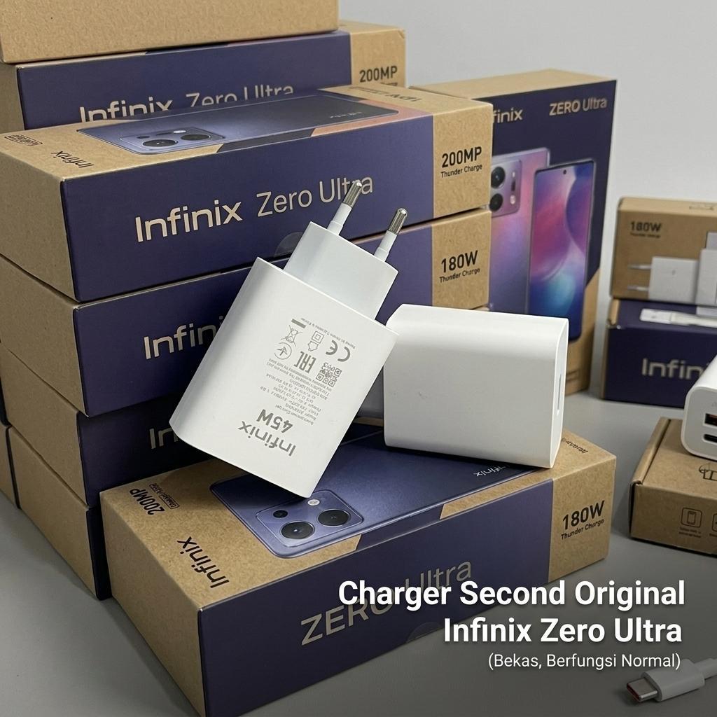 Adaptor Cas Infinix U450XEB Bekas Copotan 45W 4.5A Infinix Zero Ultra