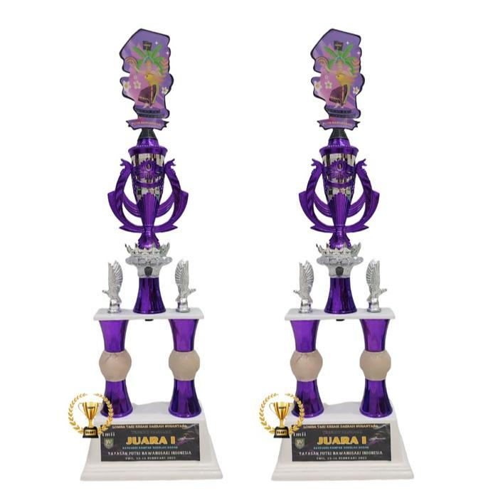 Best Seller / Piala Kaki 2 Costum Model Piala Penghargaan Piala Bergilir Piala Duplikat