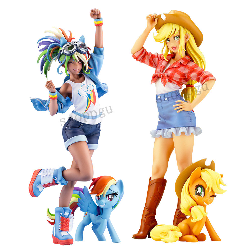 My little Pony Bishoujo Statue Applejack Twilight Sparkle Pinkie Pie Fluttershy 1/7 Anime PVC Action
