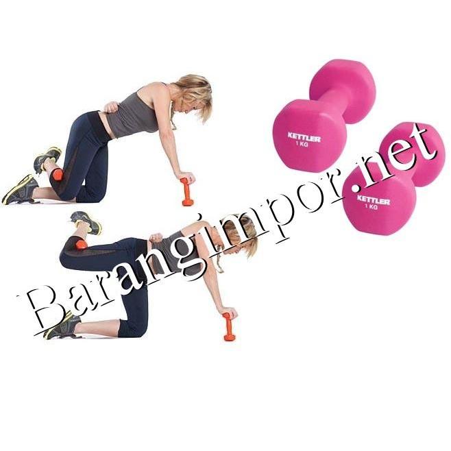 Dumbell/Barbel/Dumbell Kettler/Kettler Dumbell Neoprene(2Kg/Pair)Pink #Gratisongkir