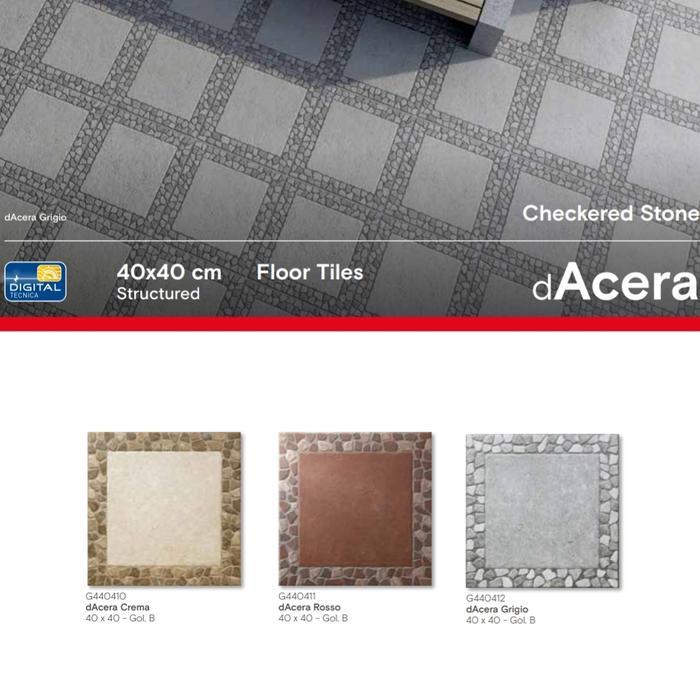 Keramik Roman 40x40 dAcera Crema Grigio G440410 G440412 Acera Floor Tiles Structured