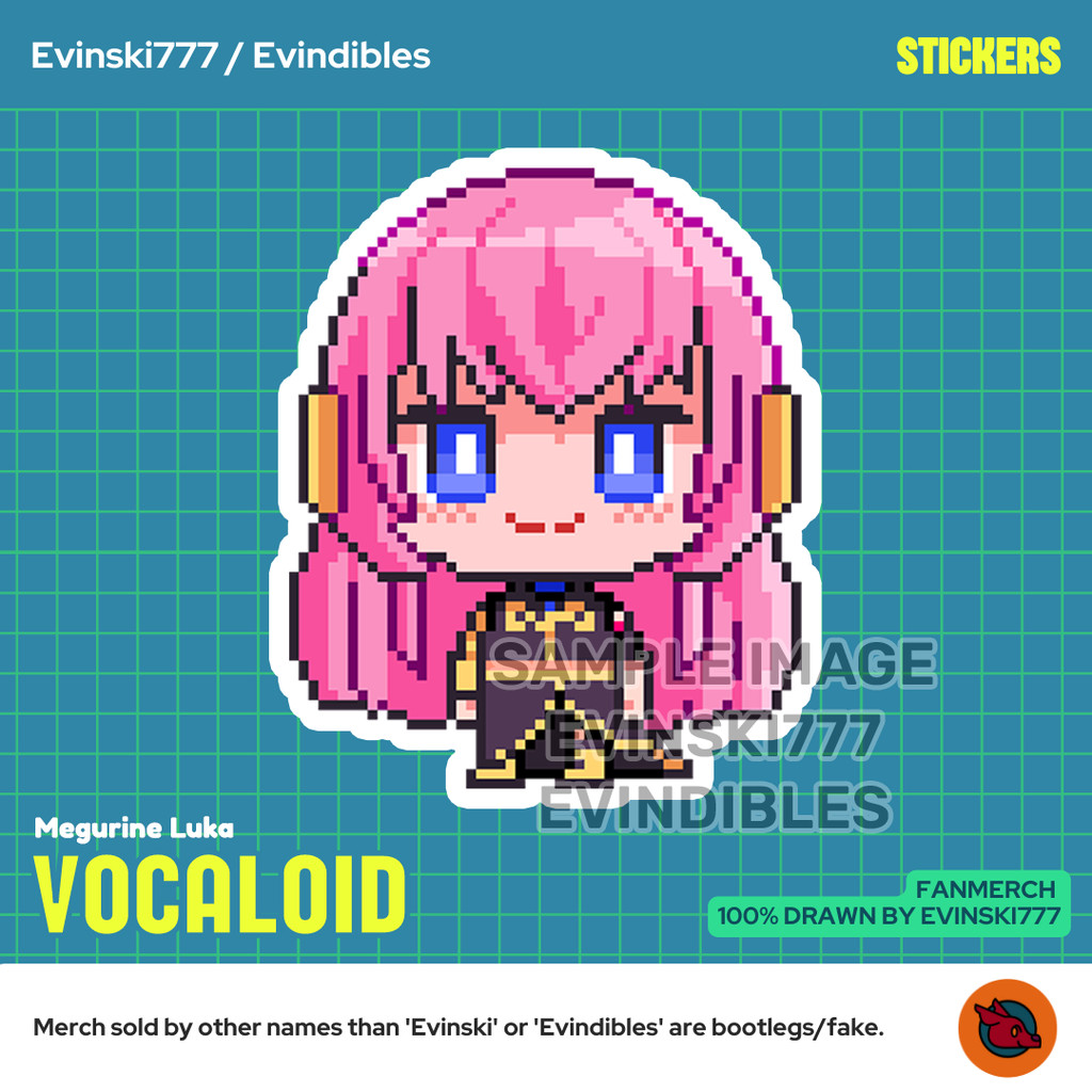 Stiker Sticker - Megurine Luka - Anime Manga Vocaloid Utau Project Sekai