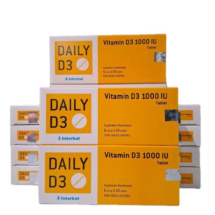 daily d3 1000 iu interbat 1 box 6 strips @10tabs