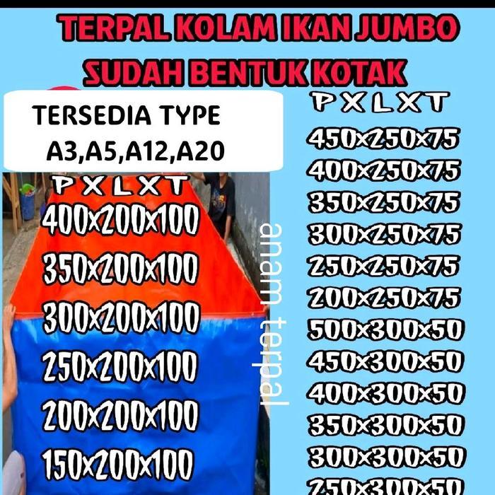 Terpal Kolam Ikan Ukuran Jumbo A3 A5 A12 Dan A20 Korea Pasti Promo