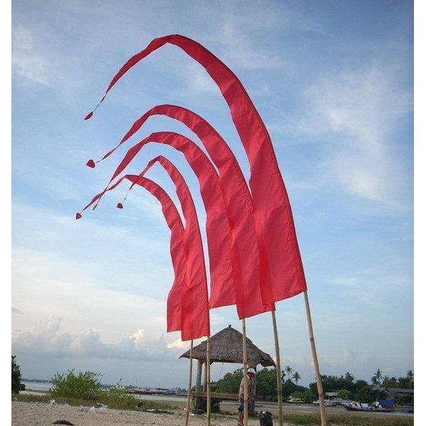 Umbul-Umbul Bali Warna Polos - Dekorasi Umbul Penjor Bali Polos Kain