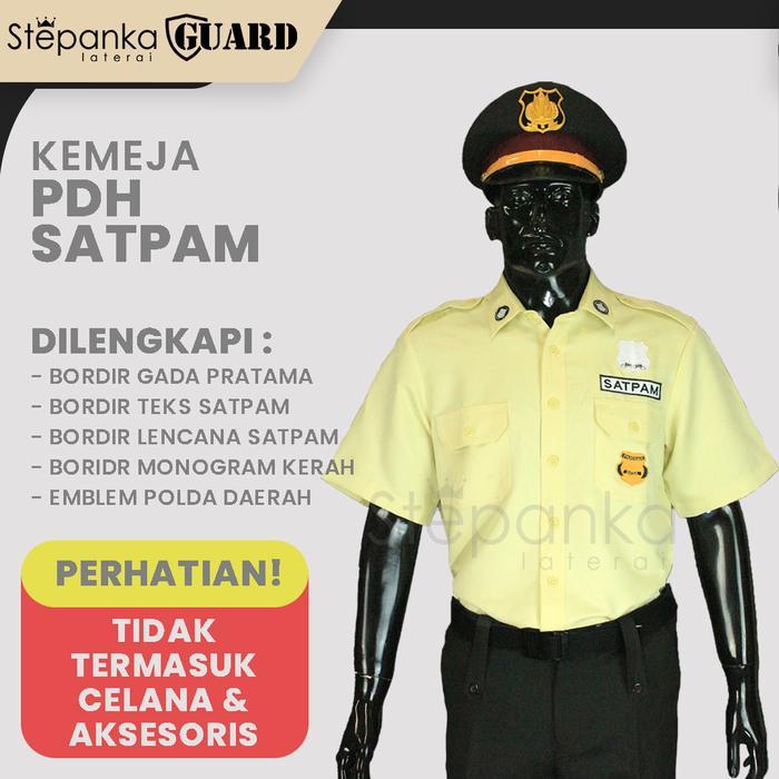 Satpam/ PDH PDL Kemeja Seragam Security Lengan Pendek Panjang PDH PDL Emblem Bordir Satpam PDH Satpa