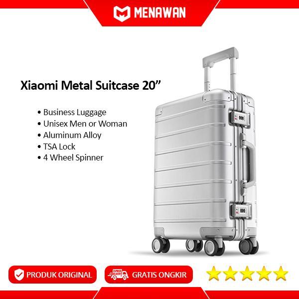 Xiaomi 90Fun Metal Business Travel Suitcase Koper Premium Original