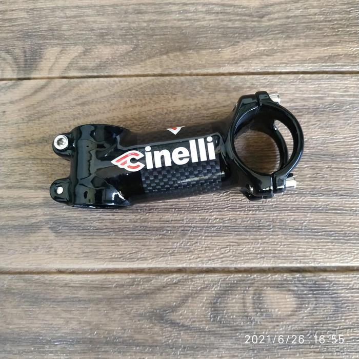 New Cinelli Stem 90 Mm 6 Derajat Oversize Os 31.8Mm Glossy