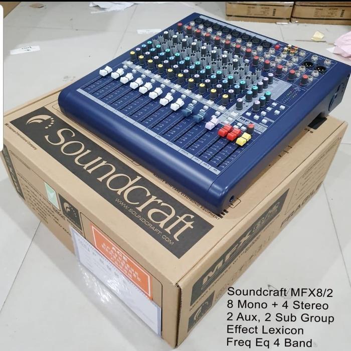Premium Mixer Soundcraft Mfx8/Mfx 8 ( 8 Channel ) 2 Aux + 2 Group Sub Original