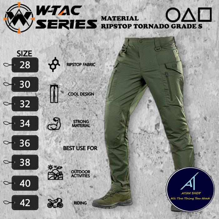 Forester Adventure'S - Atjin- Celana Tactical Panjang W-Tac Force Pria Material Ripstop Tornado