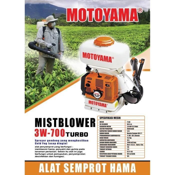 Mesin Sprayer Motoyama 3W-700 Turbo Mist Ower Alat Semprot Hama