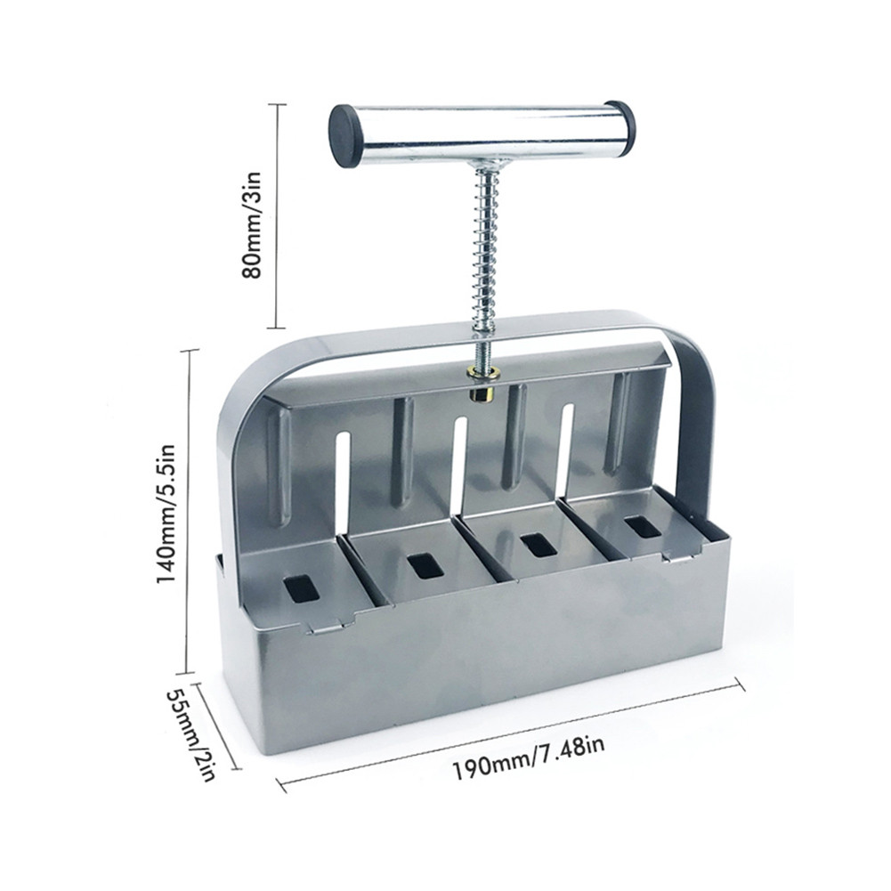 Stainless Steel Soil Blocker with Handle Seedling Soil Block Maker Rustproof Soil Blocking Tool for