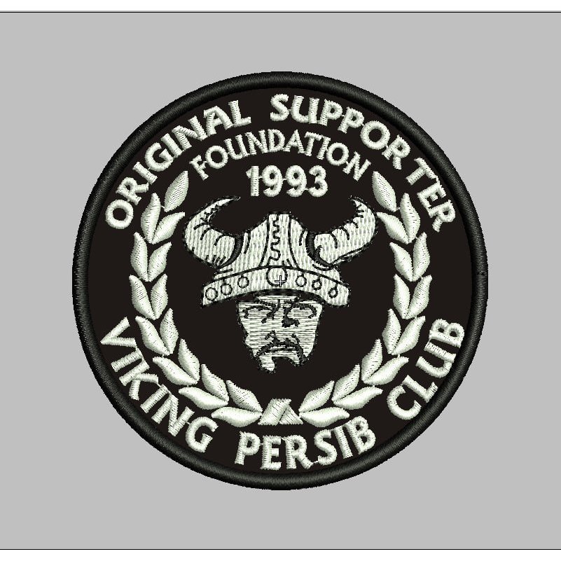 BCP-R22 VIKING PERSIB CLUB ORIGINAL SUPPORTER FOUNDATION PATCH BORDIR LOGO UKURAN DADA/TOPI PREMIUM