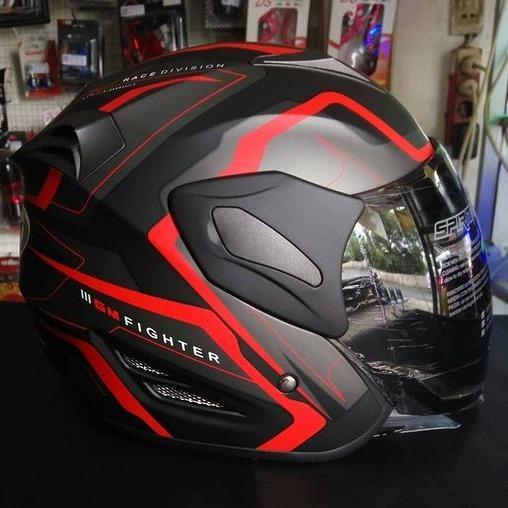 Helm Gm Fighter Gv2 Merah Doff