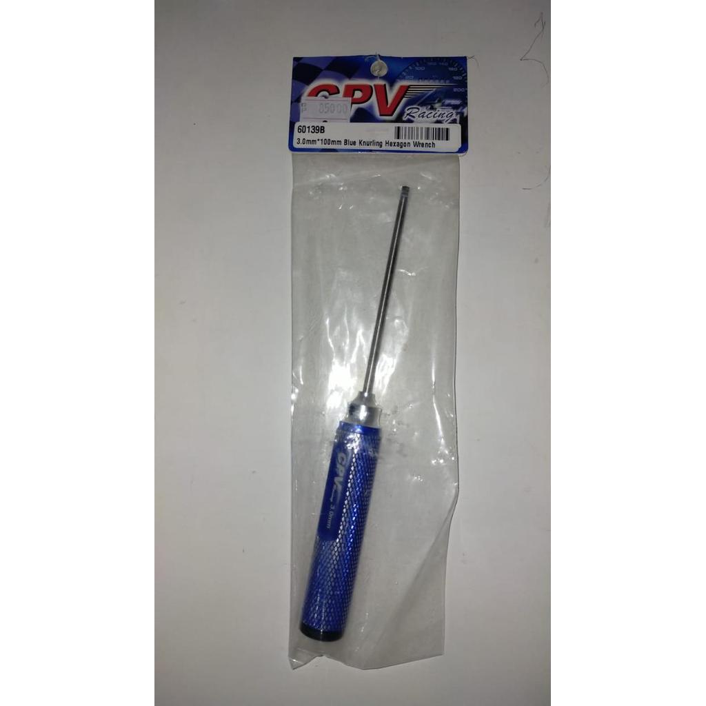 CPV 3.0MM*100MM BLUE KNURLING HEXAGON WRENCH $60139B