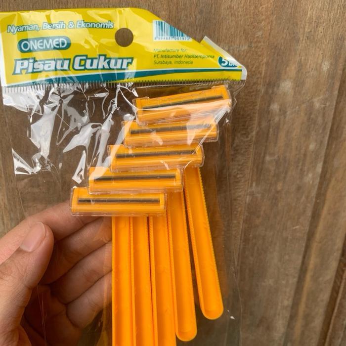 OneMed Pisau Cukur Warna Kuning isi 5pcs Dapet 5 Pisau Cukur OneMed pak isi 5 onemed