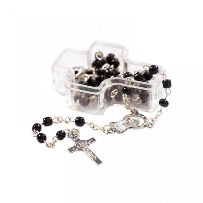 Rosario Glass Kotak Salib 4mm - Rosario Untuk Souvenir Kualitas
