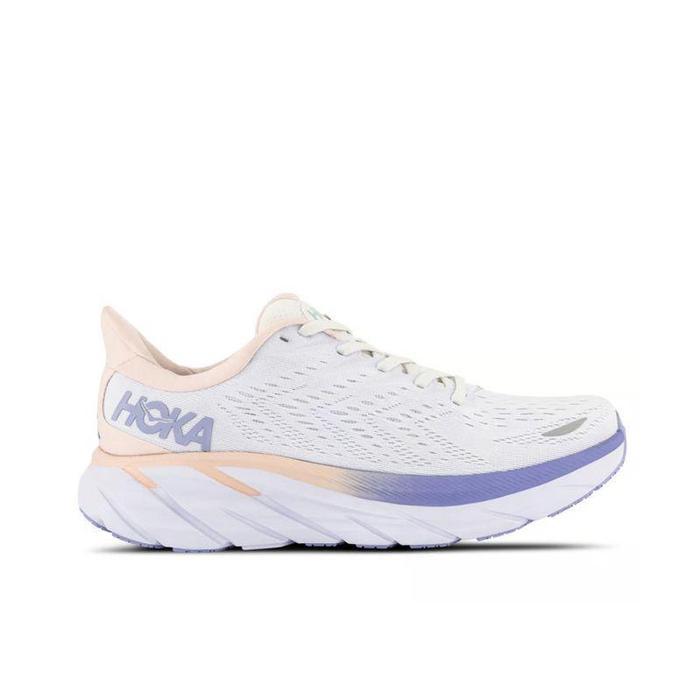 Sepatu HOKA ONE ONE CLIFTON 8 WOMEN'S RUNNING SHOES - BLANC MANGANO