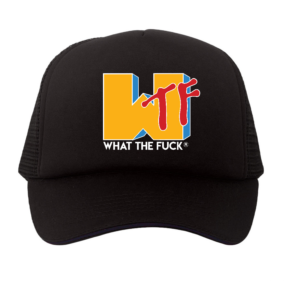 Topi Trucker MTV Music television WTF What the fuck Logo