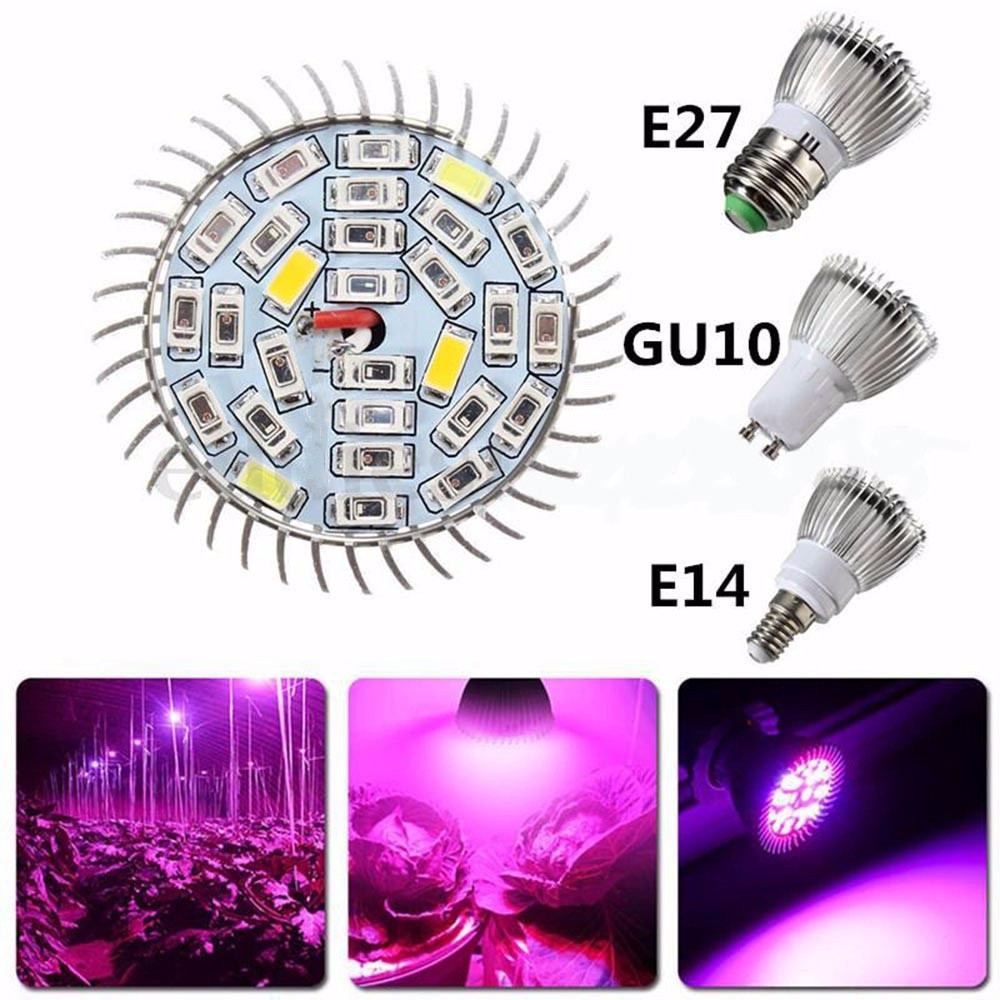 18W 28W LED GU10 Phyto-lamp Led Full Spectrum Grow Light E27 Lamp For Plants UV IR Fitolamp Indoor