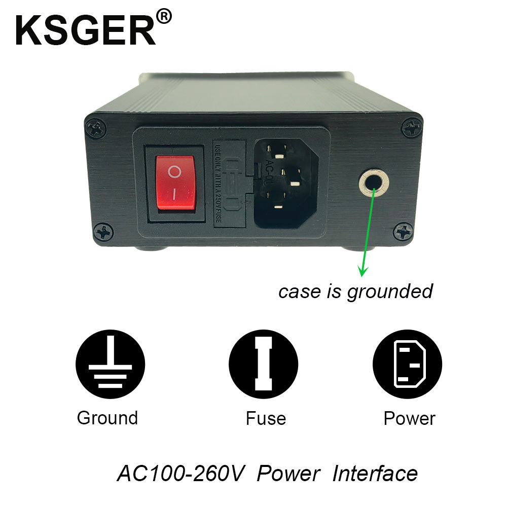 KSGER T12 Soldering Station STM32 OLED V3.1S Controller Welding Tools Auto Sleep 75W CNC Front Panel