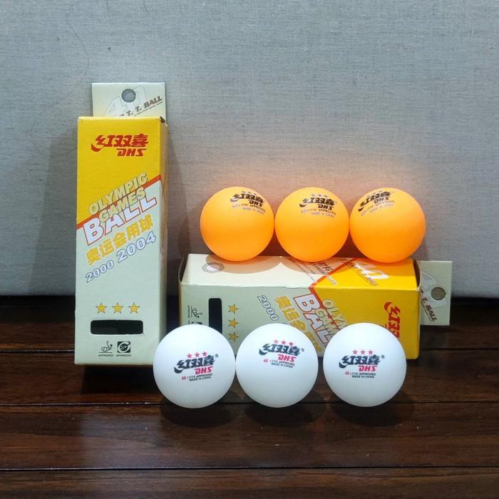 SAVVYSTYLESE// BOLA PINGPONG DHS PLASTIC ISI 3 STAR 3 - BOLA TENIS MEJA DHS ISI 3