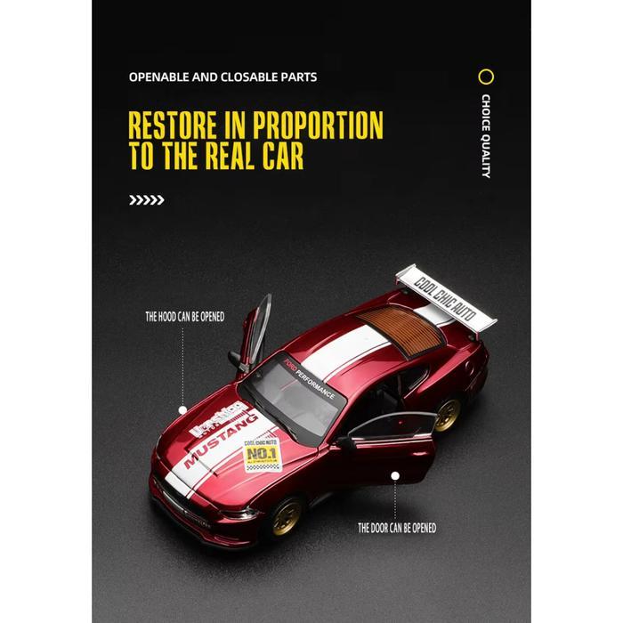 1:42 [ CCA ] Ford Mustang GT 2018 Diecast Ori Official Licensed Miniatur Pajangan Mobil Mainan Modif