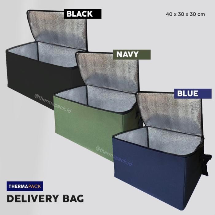 Promo Thermapack Premium Delivery Bag - Cooler Bag Untuk Tas Kurir Motor, Tas Ojol Grabfood Gofood