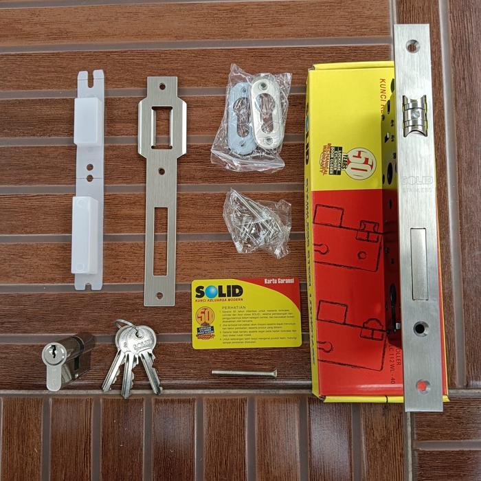 LC 112 LOCKCASE ROLLER STAINLESS SOLID WL-40 PELOR KUNCI BODY PINTU 2